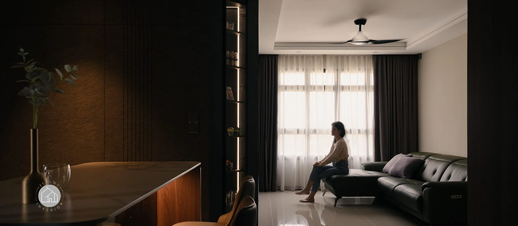 Spacious 4-room BTO living area with optimized natural lighting.