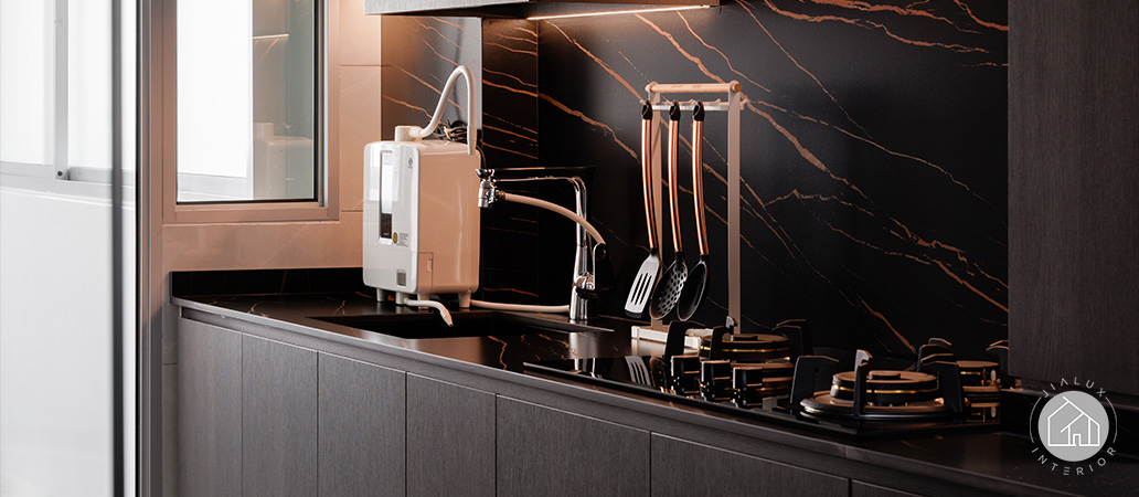 A sleek, contemporary kitchen design